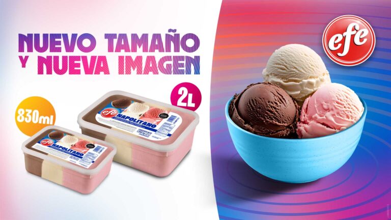 Helado Napolitano Efe estrena tamaño de 830 ml: Un antojo, más práctico que nunca