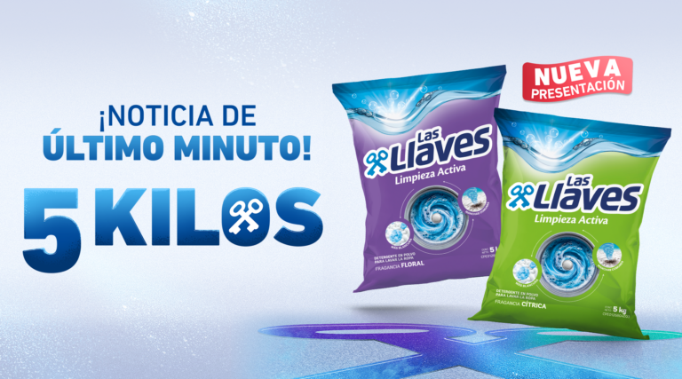 Las Llaves Limpieza Activa ahora en presentación de 5 kilos