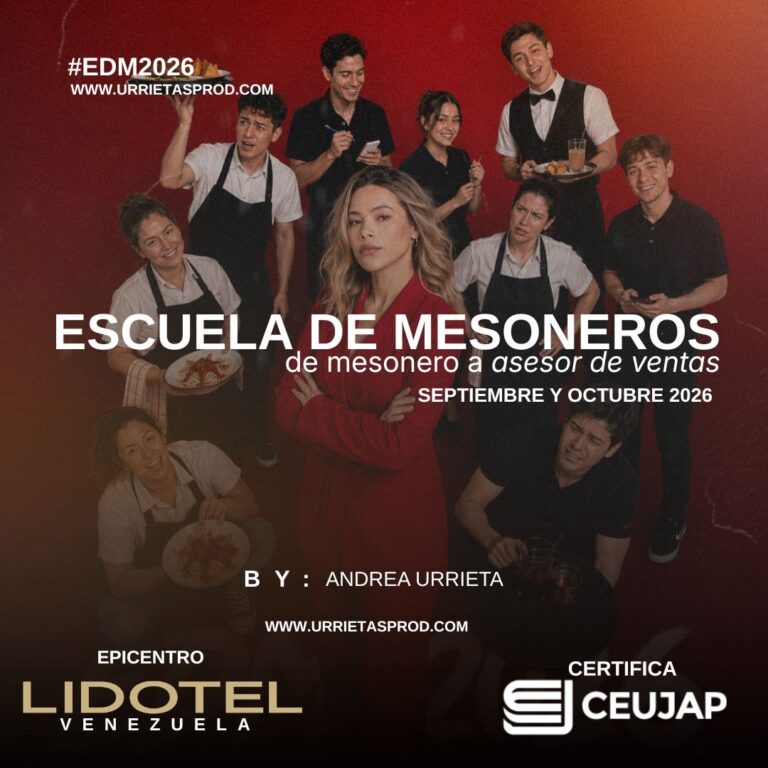 Escuela de Mesoneros 2026 llegará a Caracas y Valencia para impulsar la profesionalización del sector gastronómico