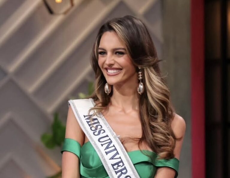 Clara Vegas, Miss Universe Venezuela 2025 deslumbró en Telemundo con alta costura de Wilfredo Camacho